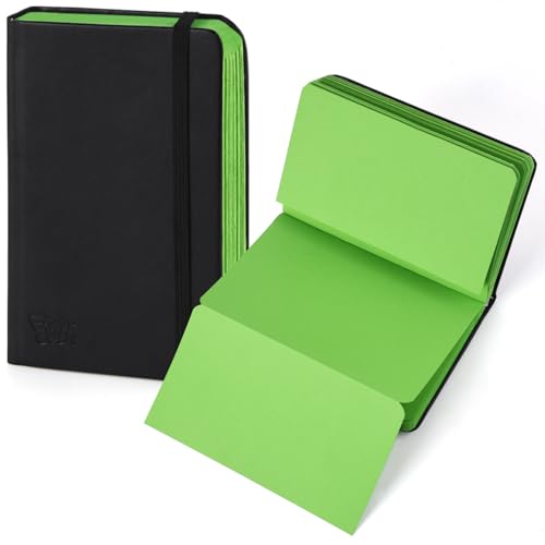 3.5x5.7 Mixed Media Sketch Pad,Folded Colored Paper Sketchbook for Drawing | 120GSM,32Sheets, Protable Hardcover Art Sketchbook for Painting, Writing, Journal.Green - color: Folded Booklet-Green
