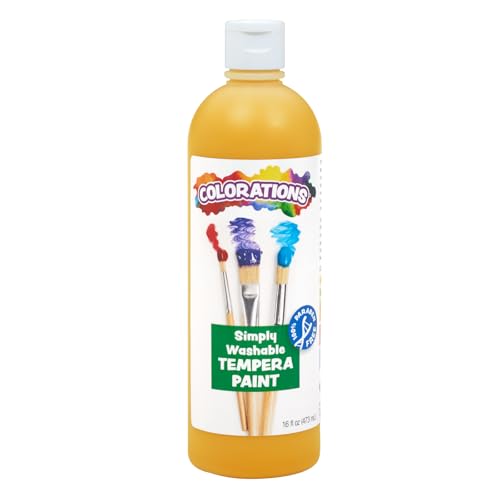 Colorations Paraben-Free Washable Tempera Paint for Kids, 16 oz Bottles - color: Cantaloupe