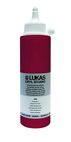 Lukas CRYL Studio Artist Acrylic Paint, Alizarin Crimson, 250 ml Bottle - High Pigment Acrylic Paints for Canvas Painting, Large Scale Works - Medium-Viscosity, Water-Mixable, Fast Drying - size: 8.45 Fl Oz (Pack of 1)