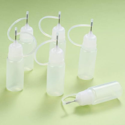 Precision Tip Applicator Bottles, Clear Plastic, 10ml Capacity, 20 Pack, With Needle Tip for Crafts, Glue, Paint