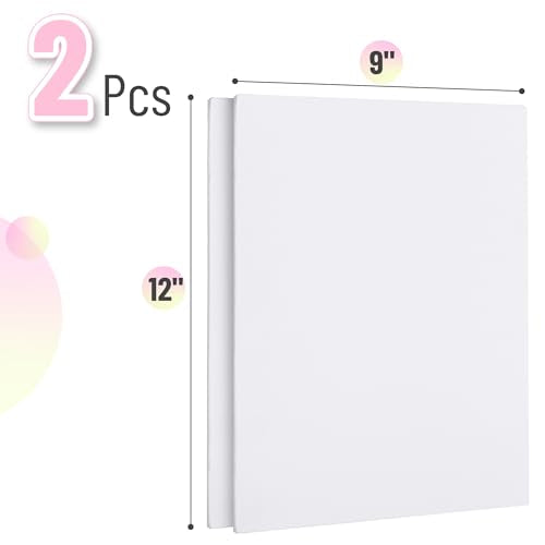 Mr. Pen- Canvas Panels, 2 Pack, 9x12 Inches | Triple Primed for Oil & Acrylic Paints, Canvas Boards for Painting, Painting, Blank Canvas for Painting, 3mm Thickness - size: 9x12 Inches, 2 Pack
