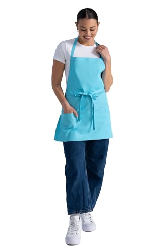 Chef Works Unisex Three Pocket Apron - color: Turquoise