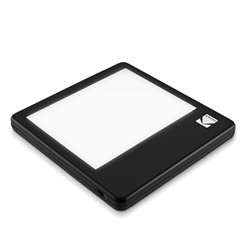 KODAK RODLLP5X4 Light Box, Tracing Light Box, Slide Viewer, White, 5"x4" | 98% Color Restoration, Slides & Negatives, USB or AAA Power, Glare-Free LED for Drawing Board & Tracing, Product Photography - size: 5”x4”