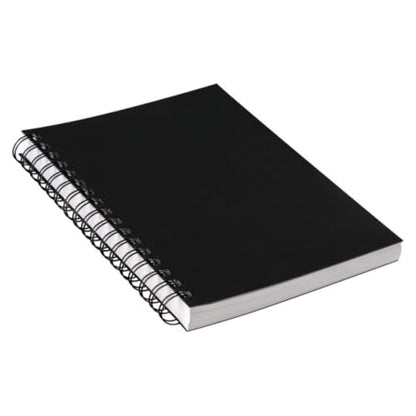 UCREATE Poly Cover Sketch Book, Heavyweight, 70 lb., Side Spiral Bound, 6" x 9", Black, 75 Sheets/Sketch Book, Case of 12, 900 Sheets Total - style: Black; 6" x 9" (Pack of 12)