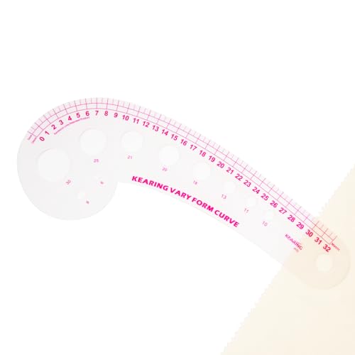 KEARING 32cm Metric French Curve Ruler - Clear Plastic Sewing Pattern Tool - style: 6132(32cm)