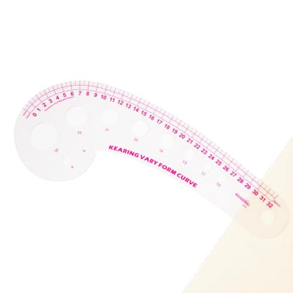 KEARING 32cm Metric French Curve Ruler - Clear Plastic Sewing Pattern Tool - style: 6132(32cm)