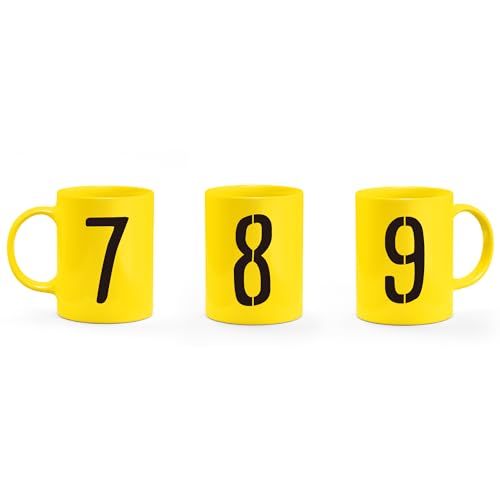 2 Pack 3.5 Inch Symbol and Numbers Stencils, Reusable Templates Interlocking 0-9 Address Number Stencil Kit for Painting Number on Mailbox, Wood, Wall, Trash, Patio, DIY Art Craft Projects - size: 3.5 inch