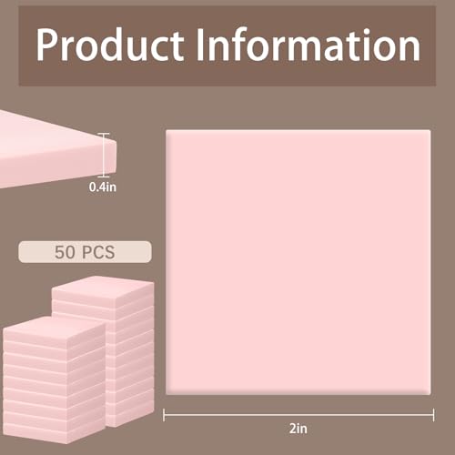 50Pcs Square Linoleum Blocks for Printmaking,2x2in Premium Rubber Stamps, Printmaking Supplies for Printing, Stamp Making, and a Wide Range of DIY Craft Projects - color: Square 2x2x0.4in-50pcs