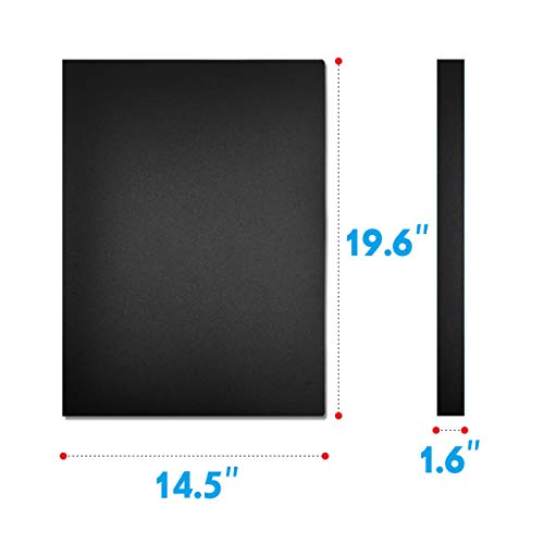 Presentation Book 40 Clear Pockets Sleeves Protectors Art Portfolio Clear Book for Artwork, Report Sheet, Letter (Can Accommodate 19.1 X 13.3inch) - size: 19.1x13.3inch (Black)