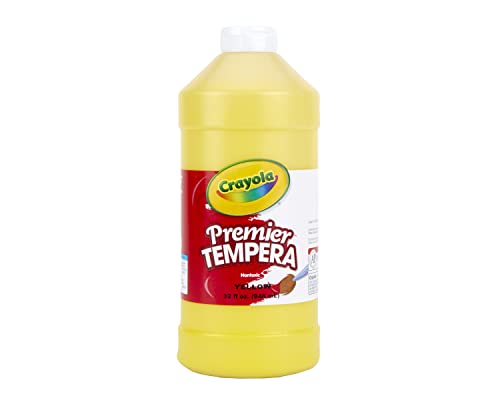 Crayola Tempera Paint, Yellow Kids Paint, 32oz (54-1232-034) - color: Yellow