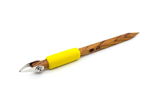 DiamondCore Tools: 4-Pack Pottery Carving, Trimming, Sgraffito, Sponge Set – P1, T1, FP1, SP1 Clay Sculpting Tool Set for Ceramics Artists (Set 1)