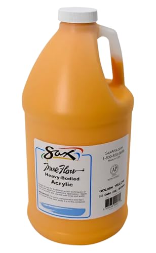 Sax True Flow Heavy Body Acrylic Paint, 1/2 Gallon, Golden Yellow - 439274 - color: Golden Yellow