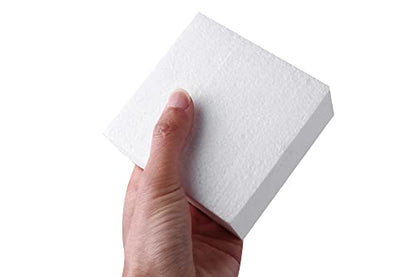 AMZQNART 8pcs 4x4x2in Craft Foam Blocks White for DIY Crafting and Model | Polystyrene Foam Blocks, Art Sculpting, Flower Arrangements, Sculpture, Modeling, School and Home DIY - size: 4×4×2in-8pcs