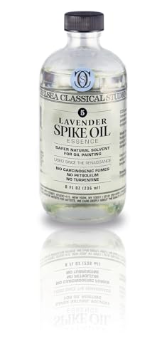 Chelsea Classical Studio Lavender Spike Oil Essence - Natural Solvent Non-Toxic Natural Processed Lavender Spike Oil Essence Solvent - [16 oz. Bottle]