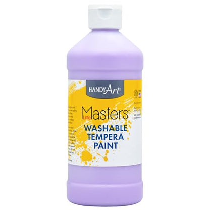 Handy Art Little Masters Washable Tempera Paint, Light Purple, 16 oz Bottle - color: Light Purple, size: 16 Fl Oz (Pack of 1)