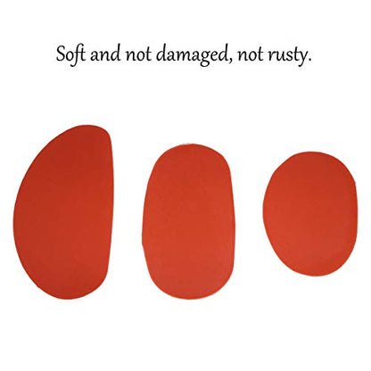 MEETOOT Clay Rubber Three Piece Set Soft Mud Tools Rib for Pottery and Clay Artists Casting Clay on Wheels, Hand-Built or Engraved
