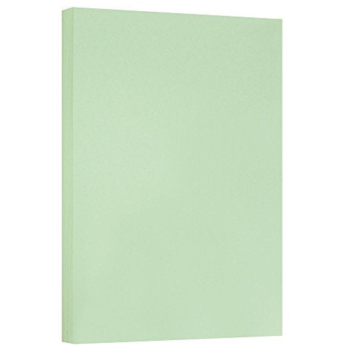 JAM PAPER Vellum Bristol 65lb Cardstock - 11 x 17 Ledger Size Coverstock - 147 gsm - Green - 50 Tabloid Sheets/Pack - color: Green, size: 11" x 17"