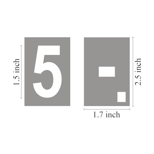 1.5 Inch Number Stencils for Painting - 11 Pack Number Stencil Templates for Curb Address, Cakes, Cookies, Mailboxes and Crafts, Reusable House Numbers Stencils for Wood Signs & Cement Wall Art - size: 1.5 Inch