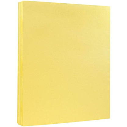 JAM PAPER Vellum Bristol 65lb Cardstock - 8.5 x 11 Coverstock - 147 gsm - Canary Yellow - 50 Sheets/Pack - color: Canary, size: 8.5" x 11"