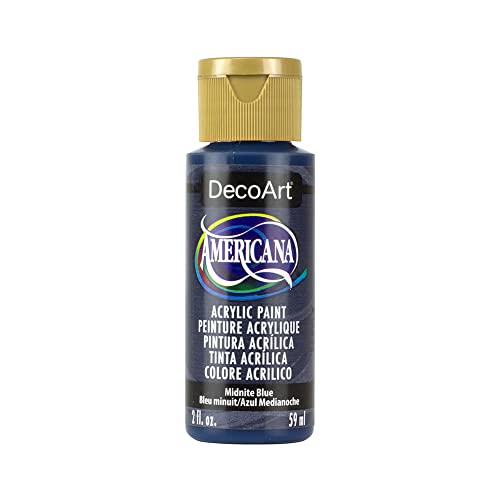 DecoArt Americana Acrylic Paint, 2-Ounce, Midnight Blue - color: Midnight Blue, size: 2 Fl Oz (Pack of 1)