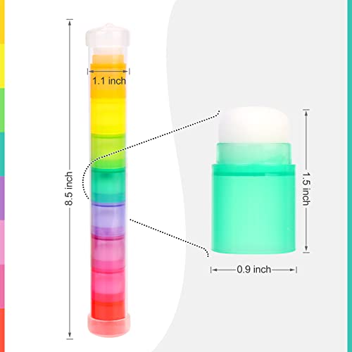 Yoseng 8 Pcs Blending Brushes For Card Making,Card Making Supplies,Finger Blending Brushes Daubers With Storage Box,Crafter Color Coded Handles Ink Blender Tool,Brush Head Diameter 0.77 Inches - color: Light Colour