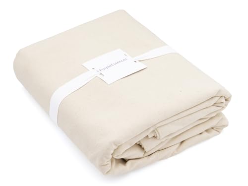 PurpleEssences All Purpose Canvas Drop Cloth Duck Tarp, 4ftx5ft - Natural - color: 4 ft x 5 ft