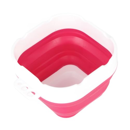 Paint Brush Washer,Collapsible Portable Silicone Paint Brush Washing Bucket Painting Brush Cleaning Water Cup Paint Brush Basin Cleaner for Acrylic Watercolor Painting (Red) - color: Red