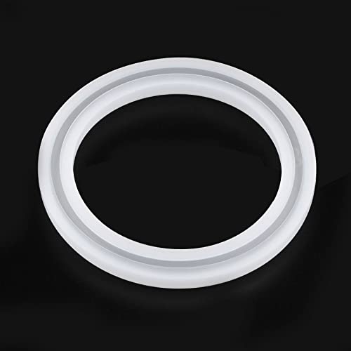 HARFINGTON Bracelet Mold Bangle Ring Mold Silicone Round Epoxy 80mm Wristlet Keychains Mold for DIY Resin Bangle Bracelet Car Key Chain Jewelry Making - size: 75mmx100mm