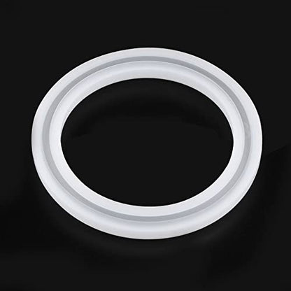 HARFINGTON Bracelet Mold Bangle Ring Mold Silicone Round Epoxy 80mm Wristlet Keychains Mold for DIY Resin Bangle Bracelet Car Key Chain Jewelry Making - size: 75mmx100mm