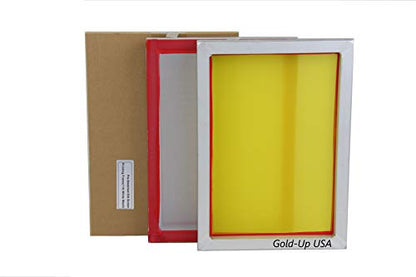 Aluminum Screen Printing Screens, Size 10 x 14 Inch Pre-Stretched Silk Screen Frame (305 Yellow Mesh) - size: 305 Yellow Mesh