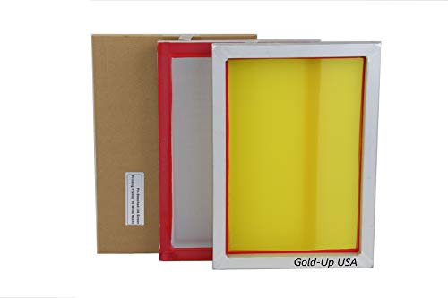 Aluminum Screen Printing Screens, Size 10 x 14 Inch Pre-Stretched Silk Screen Frame (230 Yellow Mesh) - size: 230 Yellow Mesh