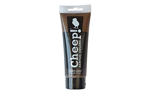 Cheep! Acrylic Paints, 4 oz. Tube - Burnt Umber, Perfect for Artists - Quality Acrylic Paint Heavy Body Paint Artist and Student - color: Burnt Umber