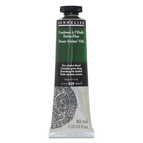 Sennelier Artists' Oil Color, 40ml Tube, Cinnabar Green Deep S4 - color: Cinnabar Green Deep S4, size: 1.35 Fl Oz (Pack of 1)