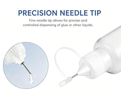 2pc 5ml Precision Needle Tip, Empty Dropper Plastic Bottles, glue needle applicator, Applicator DIY Quilling Tool Squeeze Bottle for Paper Quilling DIY Craft