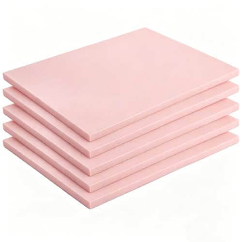 Tosnail 5 Pack Rubber Linoleum Carving Blocks, 6" x 8" Linocut Block for Stamp Making, Printmaking, Engraving, Art and Craft Projects