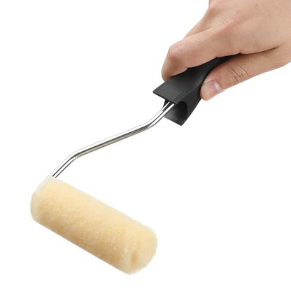 Bates- Paint Rollers, 4 inch Paint Roller with 10 Covers, Cream, Wall Painting Tool - color: Cream, size: 4 inch Paint Roller+10 Covers