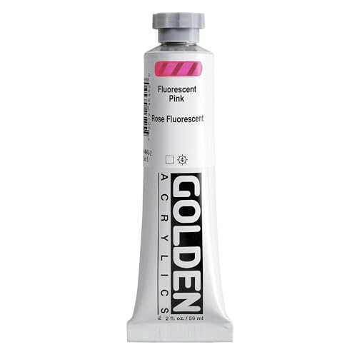 GOLDEN Heavy Body Acrylics, Fluorescent Pink, 2 fl. oz. Tube
