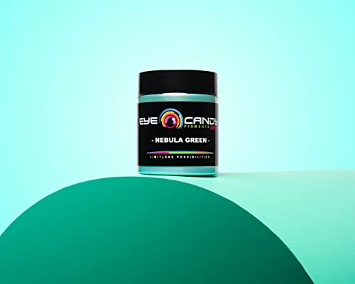 Eye Candy Premium Green Mica Powder Pigments | Multipurpose DIY Arts and Crafts Additive | Acrylic, Woodworking, Bath Bombs, Resin, Epoxy, Soap, Fishing Lures (Nebula Green) - color: Nebula Green