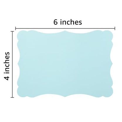 50 Pack Blank Kraft Greeting Cards, Light Blue, 4x6IN | Thick Cardstock Paper, For DIY Gift Cards, Menus, Baby Shower Invitations, Wedding Invitations - color: Light Blue, size: 4x6IN