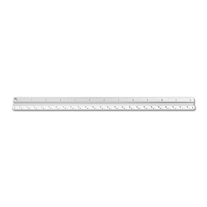 Alumicolor 3650-1 Aluminum Combination Solid Drafting Scale, 12IN, Silver - color: Silver, size: 12 Inch, style: Combination