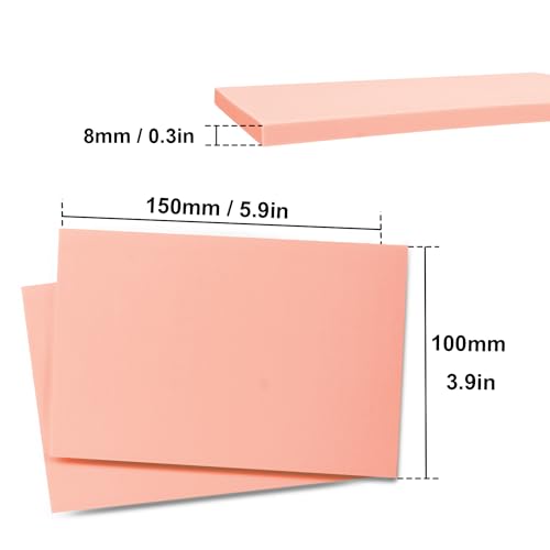 25 Pcs 4"x6" Rubber Carving Blocks, Linoleum Blocks, Stamp Carving Blocks for Printmaking, Linocut Artists, Crafts and More,(Pink) by KUKLIPJIM. - color: 25 Pcs 4"x6" Pink, size: 25 Pcs 4"x6"