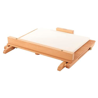 Mabef M/34 Table Easel, Oiled Beech-Wood Tabletop Easel Adjustable Canvas Angle from Vertical to Horizontal Max Load 5 kg/Canvas Height Up to 54 cm – Made in Italy - style: Lectern