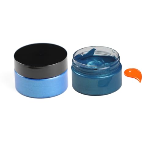 DGAGA Metallic Acrylic Paint - Blue, 1.69 OZ/Jar, Chalk Paste Paint, Blendable, For Crafts, Color-shifting, Glass, Rocks, Wood, Canvas, Fabric, Ceramic - color: Metallic Blue Paint
