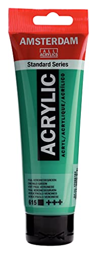 Amsterdam Standard Series Acrylic Tube 120ml Emerald Green 615 (17096152) - color: Emerald Green, size: 4.05 Fl Oz (Pack of 1)