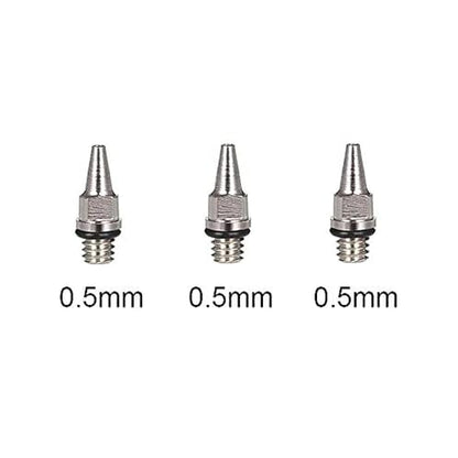 HUBEST 0.5mm Airbrush Needle Nozzle Kit, 3 Sets for Iwata Master - size: 0.5MM