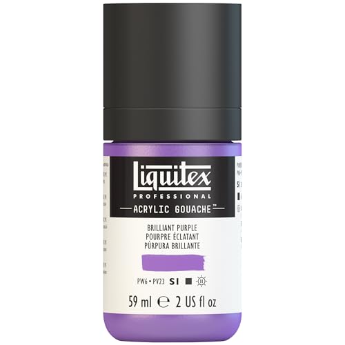 Liquitex Acrylic Gouache, 2-oz (59ml) Bottle, Brilliant Purple - color: Brilliant Purple