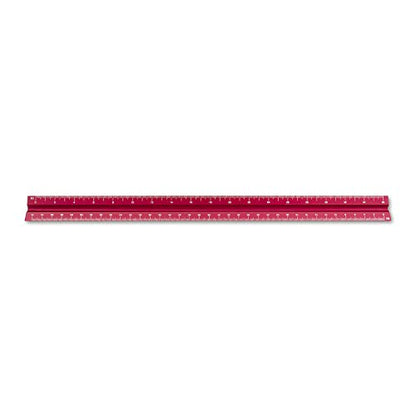 Alumicolor Aluminum Engineer Solid Drafting Scale, 12IN, Red - color: Red, size: 12 Inch, style: Engineer