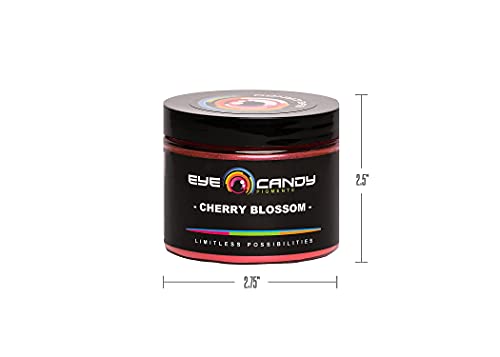 Eye Candy Pigments Premium Red Mica Powder - Cherry Blossom (50gr) - for Epoxy, Resin, Soap, Paint, Woodworking, Acrylic Pouring, Bath Bombs, Fishing Lures - DIY Arts and Crafts Additive - color: Cherry Blossom