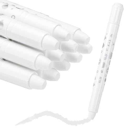 MECCANIXITY Twist Crayons, Twist Crayons Gel Watercolor Set Washable Silky Smooth for Arts Drawing DIY Craft Project Coloring Supplies Gift(White, Pack of 11) - color: White