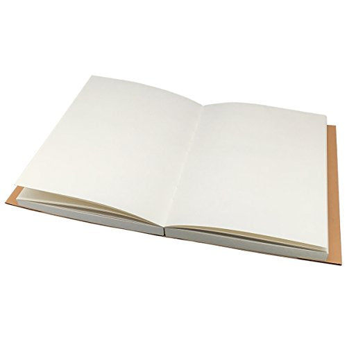 Kraft Cover Drawing Notebook & Sketchbook – Set of 2 Blank Plain Sketch Books – 125g Thick Paper A5 Size, 150x210mm Paper Ideal for Drawing & Sketching- 128 sheets/256 pages – 180 Degree Opening, 2pcs - size: 150x210mm